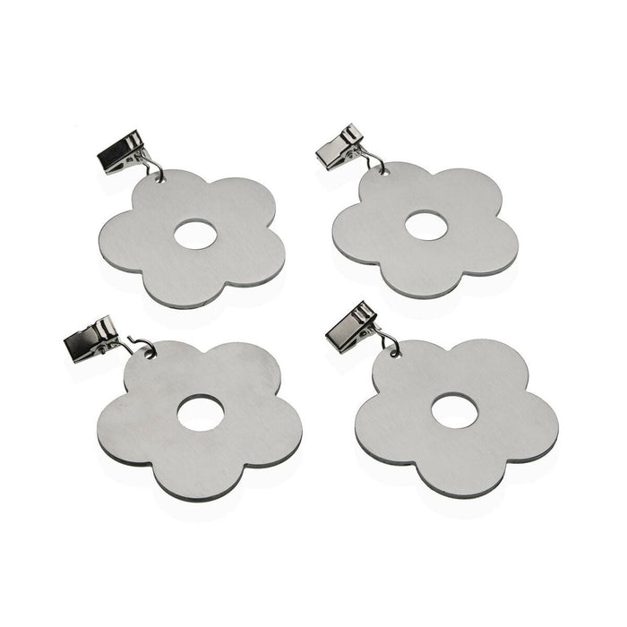 Clemă pentru susținerea feței de masă Versa Metal Aliaj de Zinc 7 x 6,8 cm Floare 4 Piese
