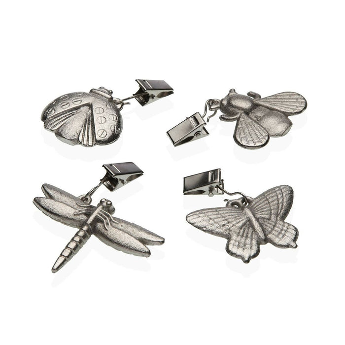 Clemă pentru susținerea feței de masă Versa Metal Aliaj de Zinc 7 x 6,8 cm insecte 4 Piese