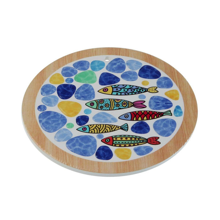 Suport Protecție pentru Masă Versa Pești Plută Ceramică 20 x 20 cm