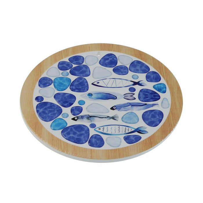 Suport Protecție pentru Masă Versa Pești Plută Ceramică 20 x 20 cm