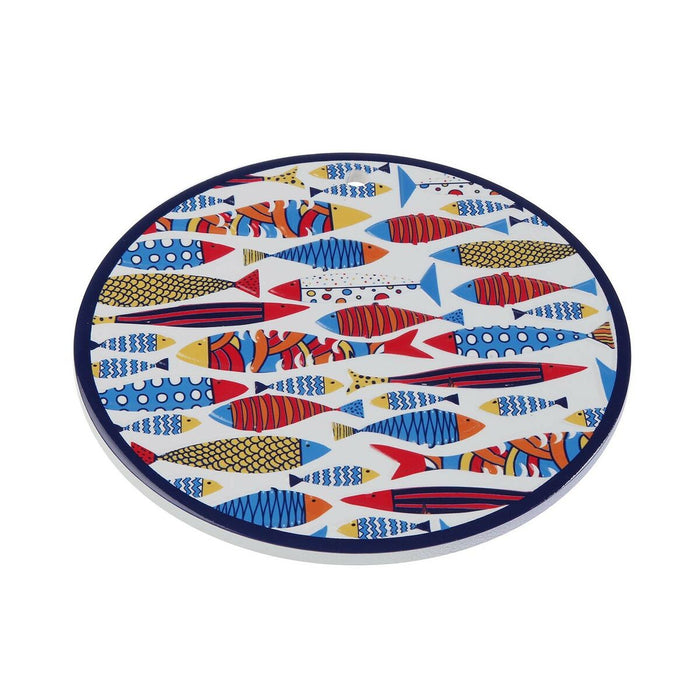 Suport Protecție pentru Masă Versa Pești Plută Ceramică 20 x 20 cm