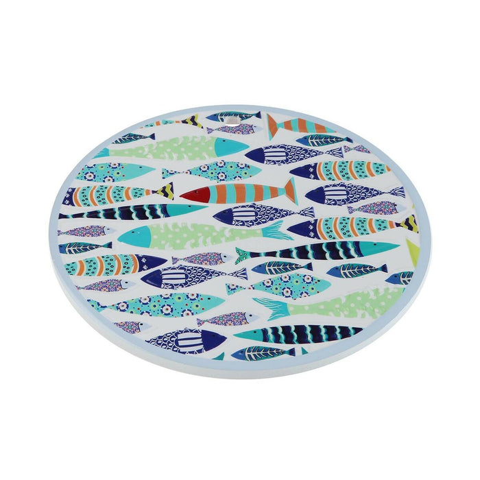 Suport Protecție pentru Masă Versa Pești Plută Ceramică 20 x 20 cm