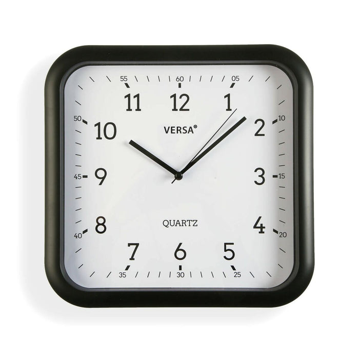 Ceas de Perete Versa Negru Plastic Cuarț 3,5 x 28,5 x 29,5 cm