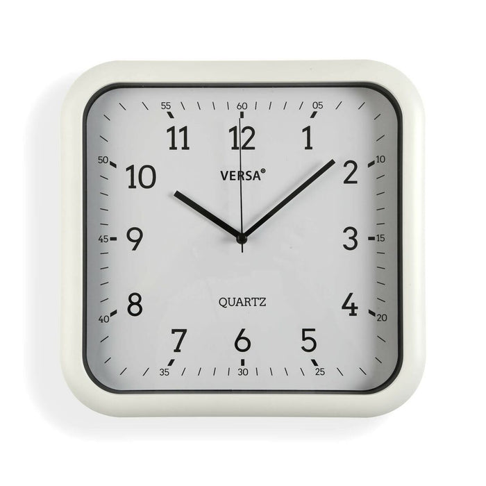 Ceas de Perete Versa Alb Plastic Cuarț 3,5 x 28,5 x 29,5 cm