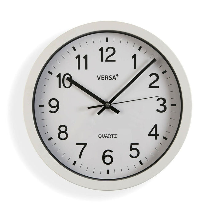 Ceas de Perete Versa Alb Plastic Cuarț 4,3 x 30 x 30 cm