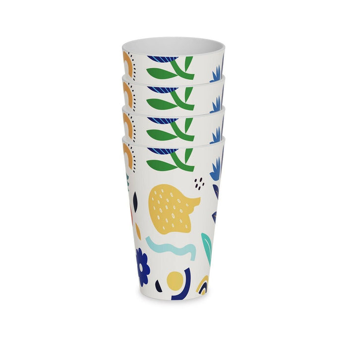Set de pahare Versa Sunflower Polietilenă RPET 4 Piese