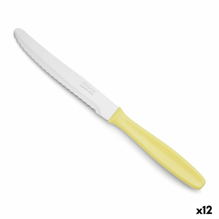 Cuțit de masă Arcos Galben Oțel inoxidabil polipropilenă (12 Unități)