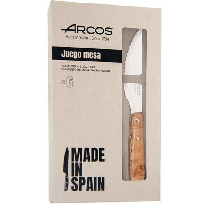 Set de Cuțite Arcos 11 cm Lemn Oțel inoxidabil 6 Piese
