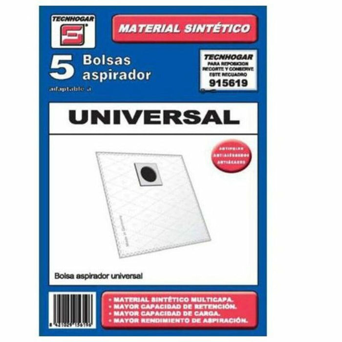 Sac de Schimb Universal pentru Aspirator Tecnhogar 915619 (5 uds)