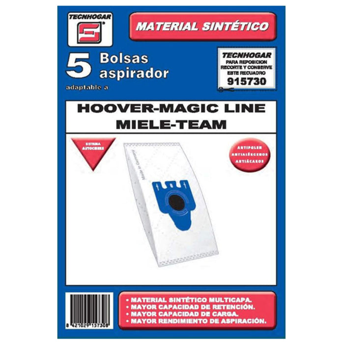 Sac de Schimb pentru Aspirator Tecnhogar 915730 (5 uds)