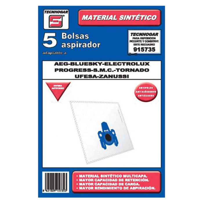 Sac de Schimb pentru Aspirator Tecnhogar 177Y5 (5 uds)