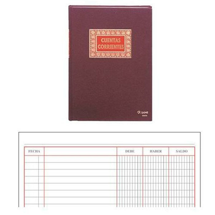 Carte de conturi DOHE 09908 100 Frunze A4 Bordo