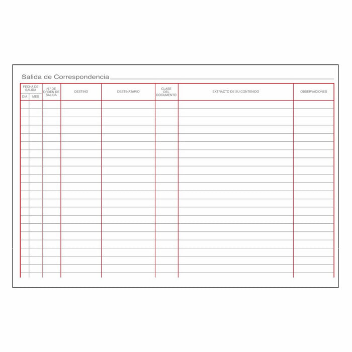 Registru de corespondență DOHE 09911 A4 Bordo 100 Frunze