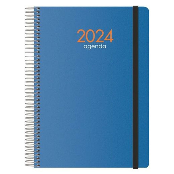 Agendă SYNCRO  DOHE 2024 Anual Albastru 15 x 21 cm