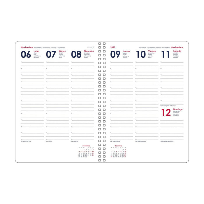 Agendă SYNCRO  DOHE 2024 Anual Albastru 15 x 21 cm