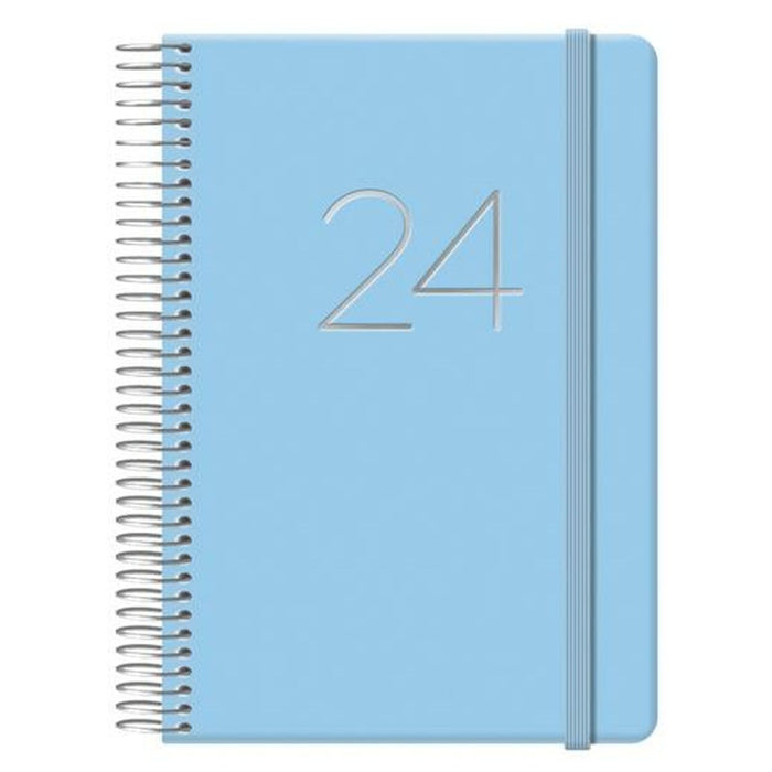 Agendă GLOSS DOHE 2024 Anual Albastru 12,5 x 18 cm