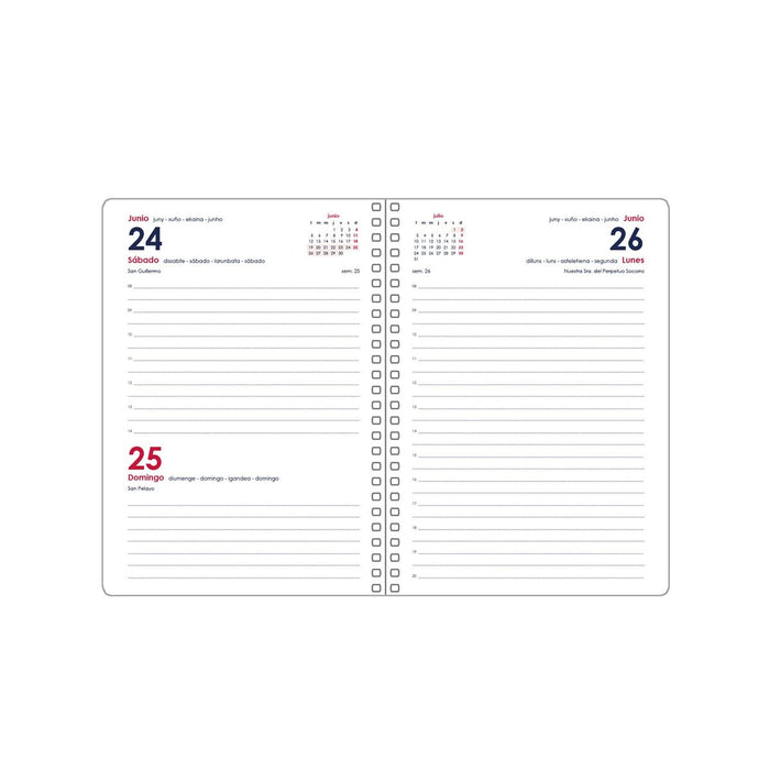 Agendă GLOSS DOHE 2024 Anual Mov 12,5 x 18 cm