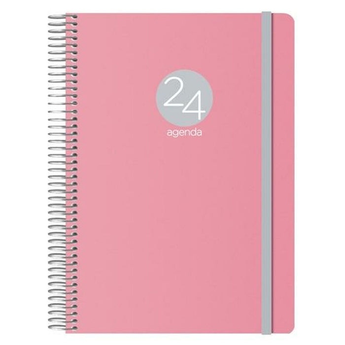 Agendă MEMPHIS  DOHE 2024 Anual Roz 15 x 21 cm