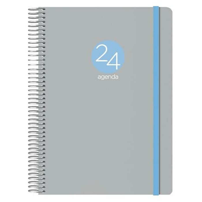 Agendă MEMPHIS  DOHE 2024 Anual Gri 15 x 21 cm
