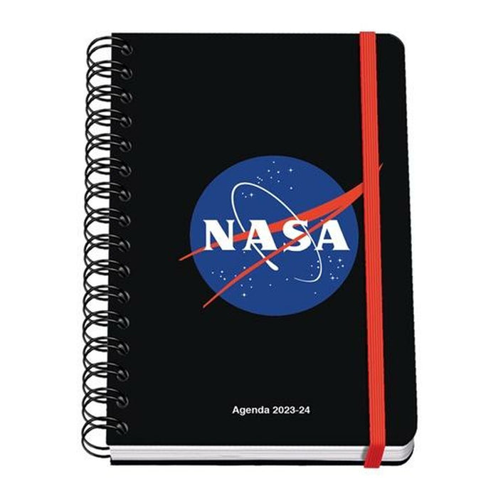 Agendă DOHE Nasa Logo 2023-2024 Negru A5 15 x 21 cm