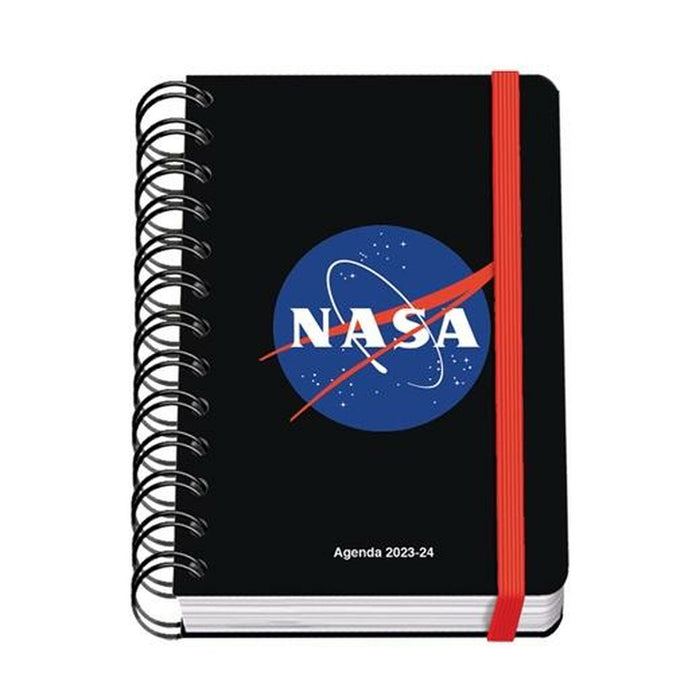 Agendă DOHE Nasa Logo 2023-2024 Negru A6 12 x 17 cm