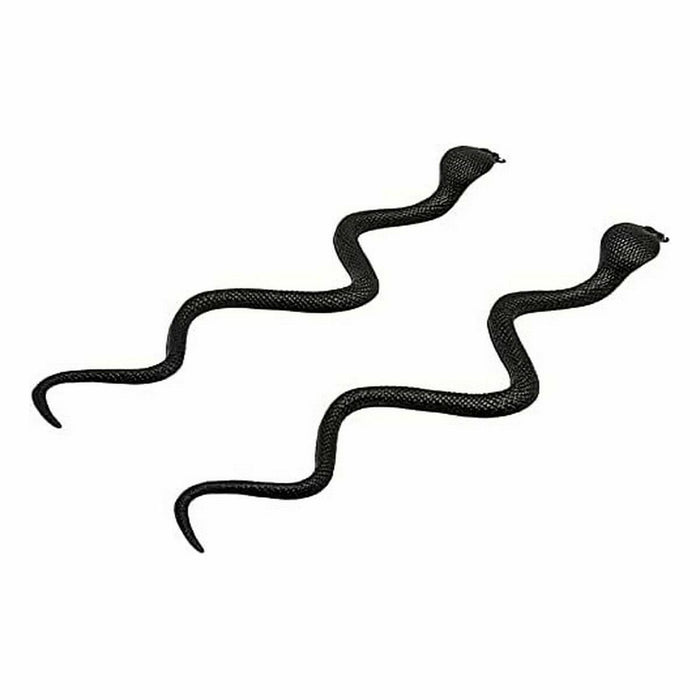 Decorațiune pentru Halloween șarpe Negru 35 cm (2 Unități)