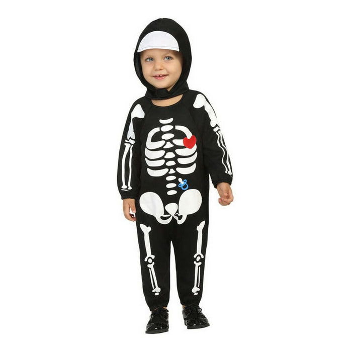 Costum Deghizare pentru Bebeluși Negru Schelet (2 Unități)