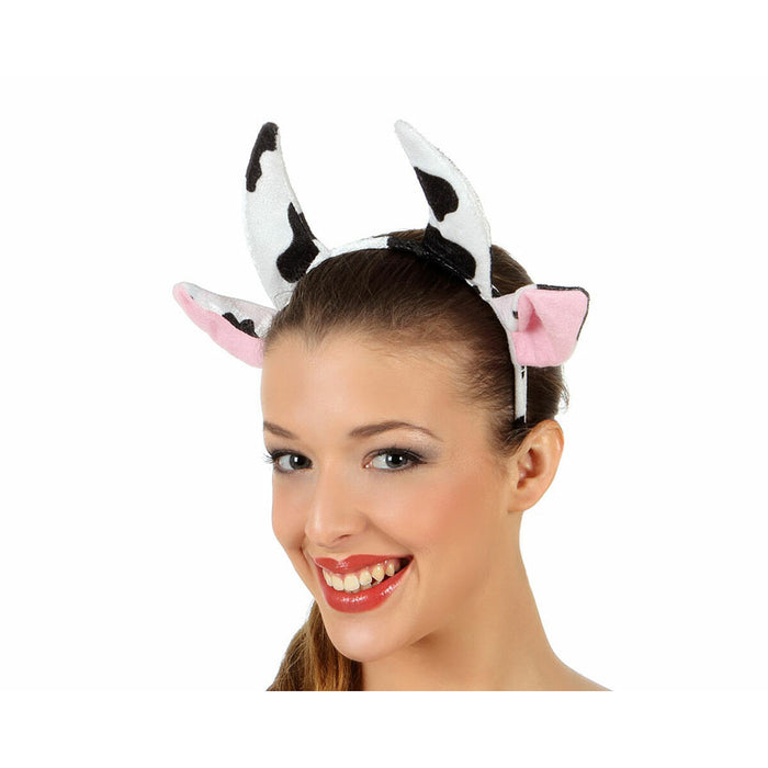 Diademă Vacă Alb animale