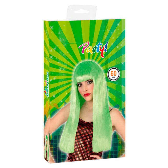Perucă cu păr lung 39795 Verde