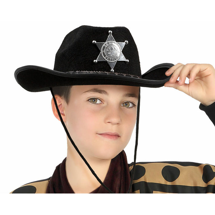 Pălărie de Cowboy Negru Copil unisex Indian american