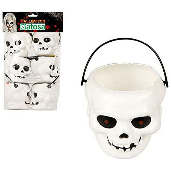 Decorațiune pentru Halloween 6 uds Ø 7 cm Craniu