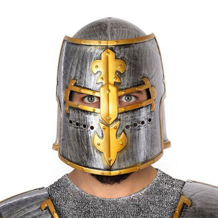 Cască medievală Argintiu Auriu*
