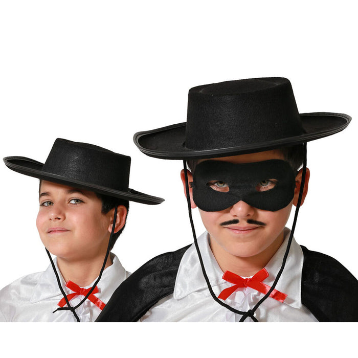 Pălărie Negru Supererou Copil unisex Cordovan Ø 33,5 cm