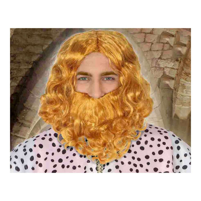 Perucă cu barbă C/C. PELUCA RUBIA 50163 Rege Mag Blond