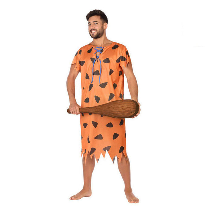 Costum Deghizare pentru Adulți Omul Cavernelor Portocaliu (2 Piese)
