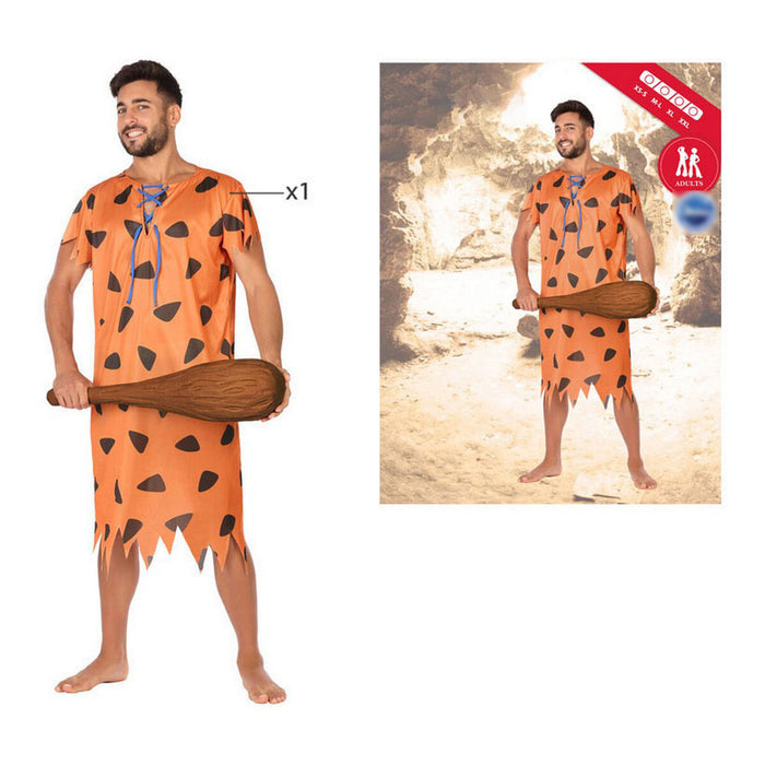 Costum Deghizare pentru Adulți Omul Cavernelor Portocaliu (2 Piese)