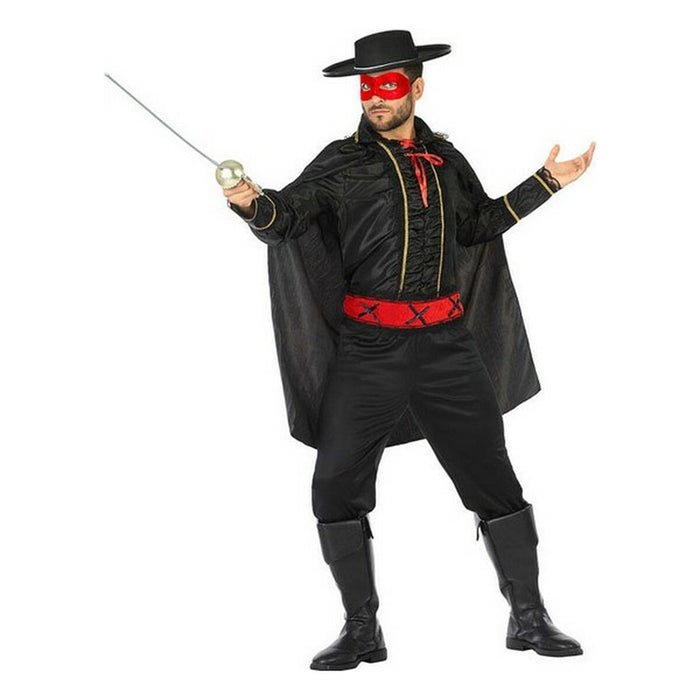 Costum Deghizare pentru Adulți Cavaler Mascat Negru Supererou (4 Piese) (4 pcs)