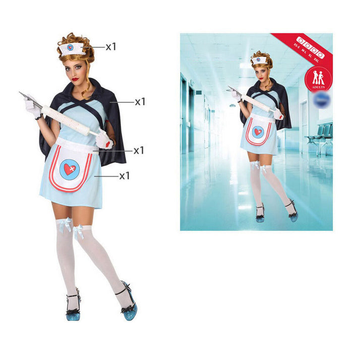 Costum Deghizare pentru Adulți Asistentă Multicolor (4 Piese) (4 pcs)