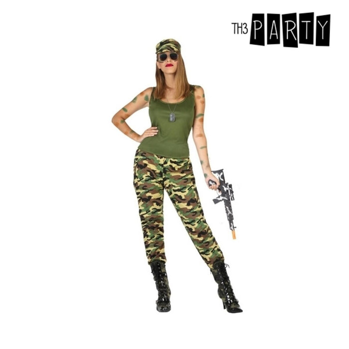 Costum Deghizare pentru Adulți Camuflaj Verde (3 Pcs)