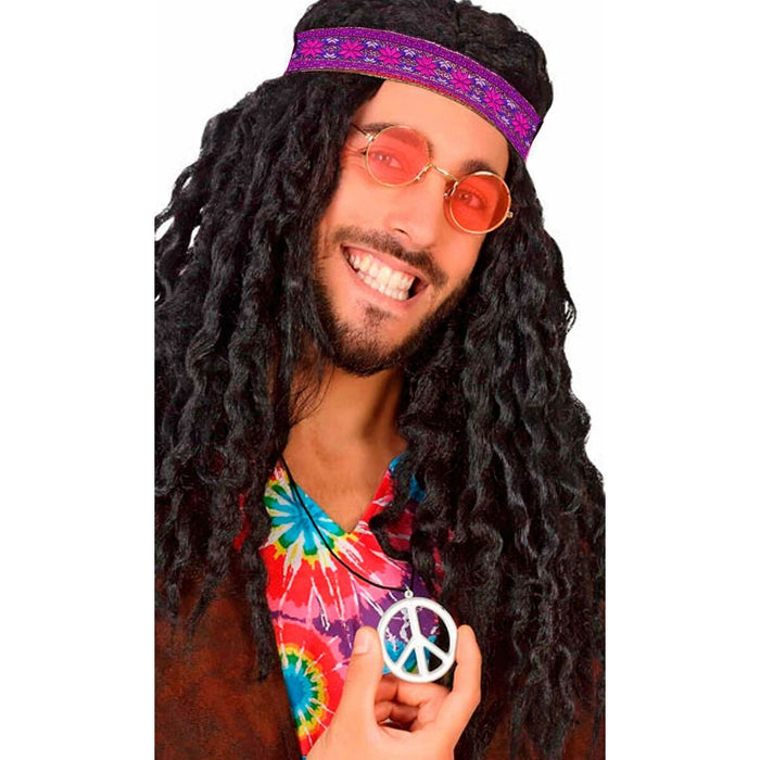 Set de accesorii pentru costume de carnaval Hippie Multicolor Anii 60