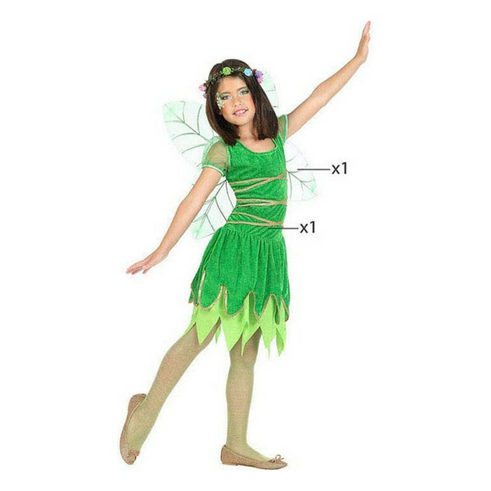 Costum Deghizare pentru Copii Verde Zâna Primăverii (2 Unități) (2 pcs)