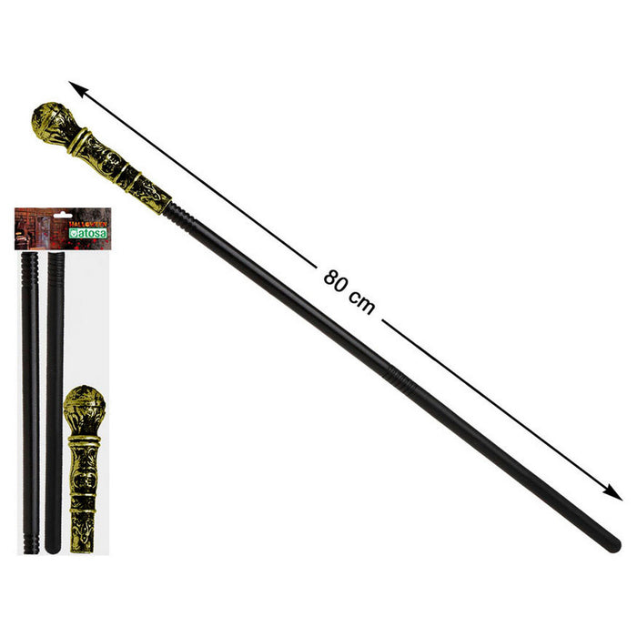Baston 80 cm Negru Plastic