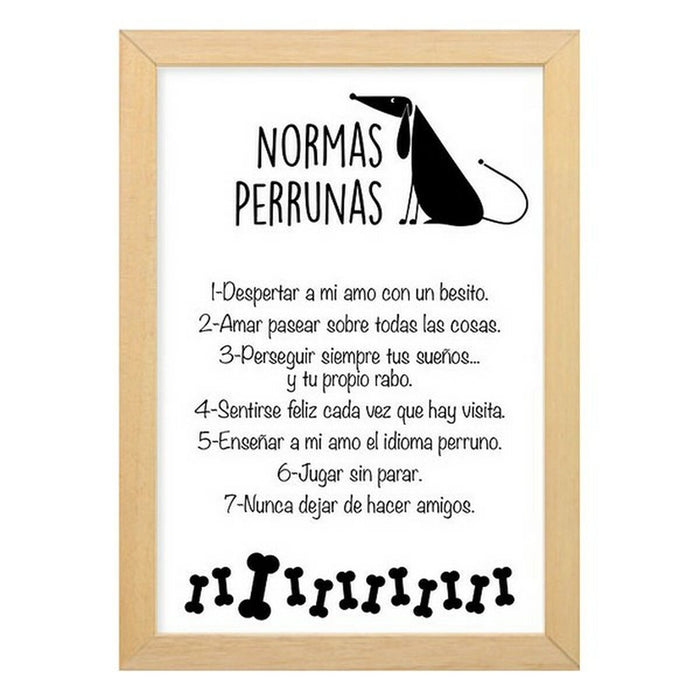 Decorațiune de Perete Alb Câine 35 x 25 cm 32 x 25 cm