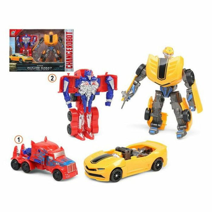 Super Robot Transformabil Roșu Galben