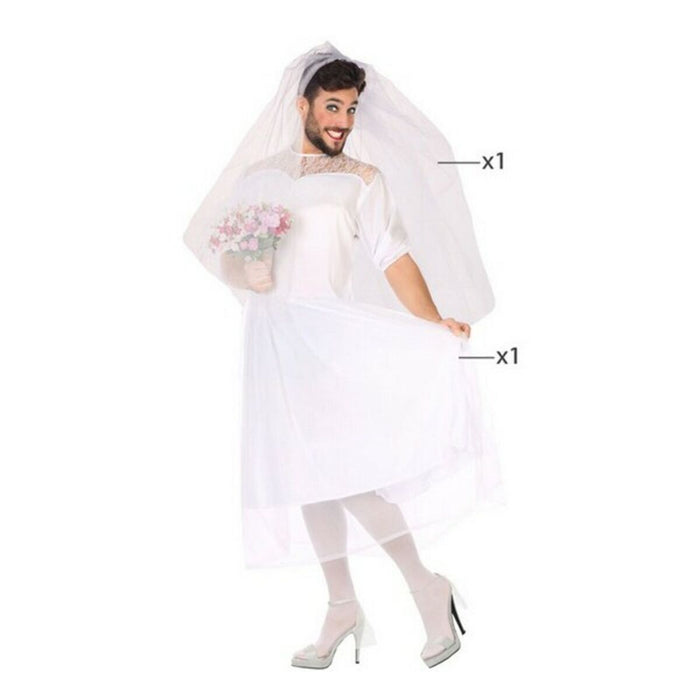 Costum Deghizare pentru Adulți (2 pcs) Mireasă Rochie de mireasă