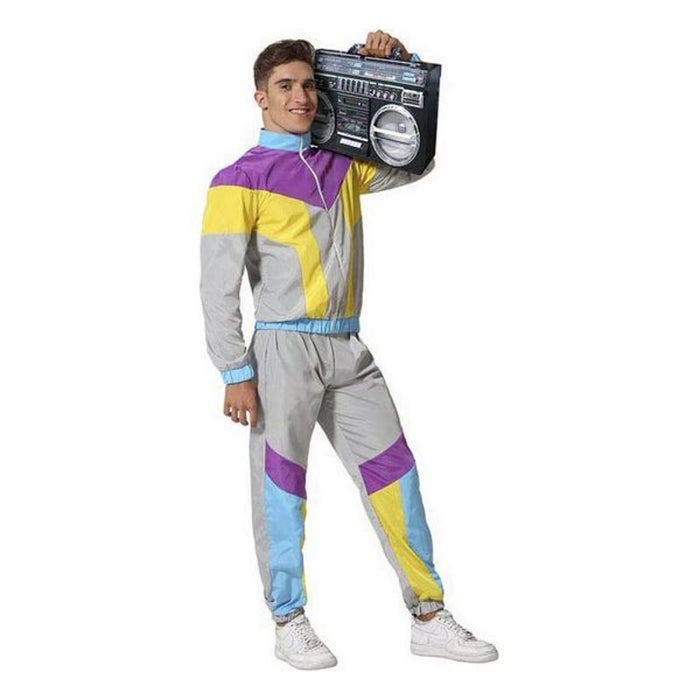 Costum Deghizare pentru Adulți Gri Anii 80