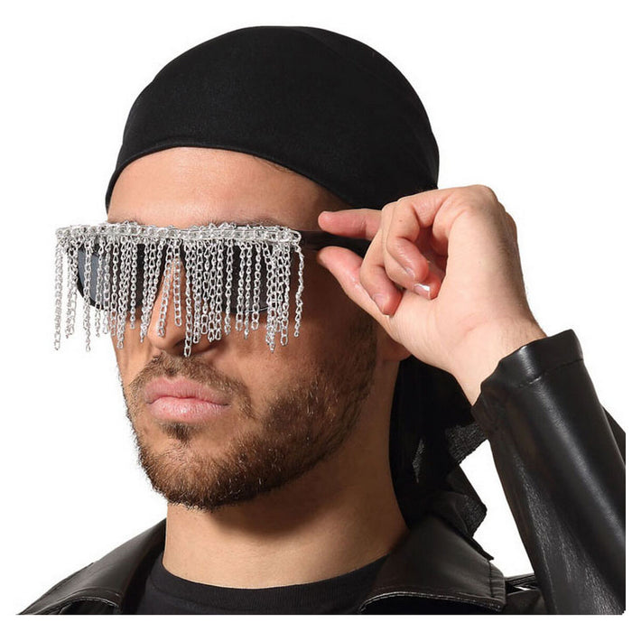 Ochelari Lanț Negru/Argintiu Accesorii pentru Costumație