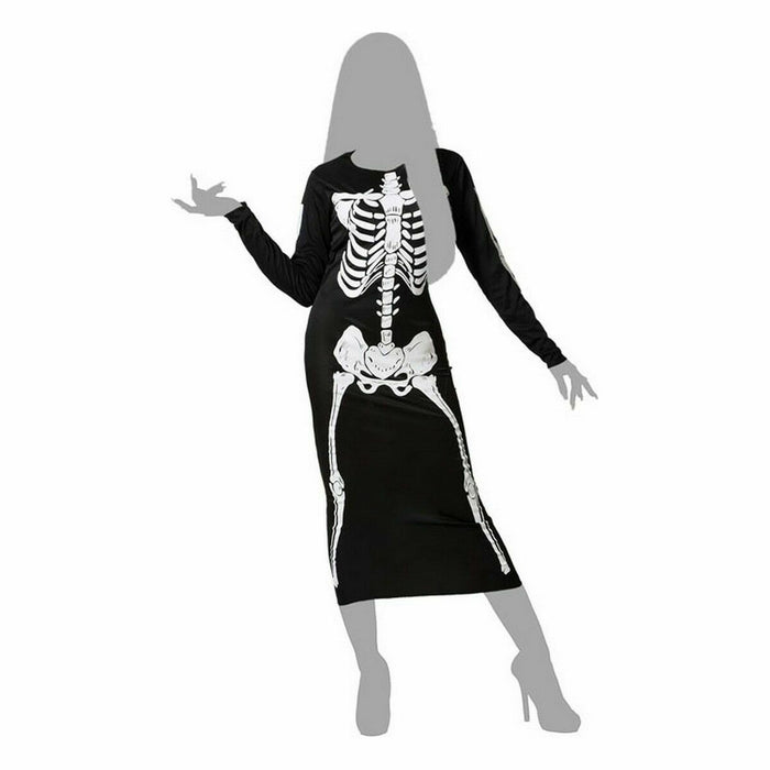 Costum Deghizare pentru Adulți Schelet Femeie Negru