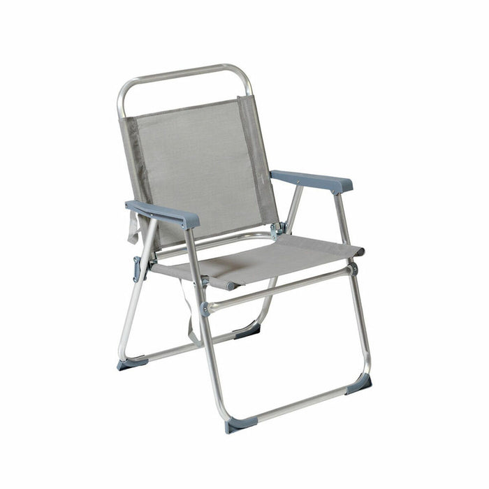 Scaun de plajă 22 mm Gri Aluminiu 52 x 56 x 80 cm (52 x 56 x 80 cm)