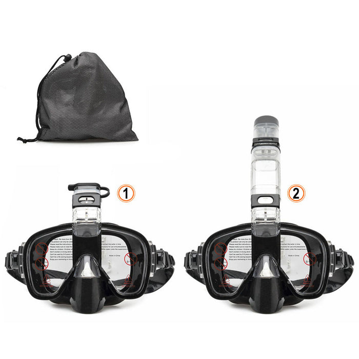 Ochelari de Snorkel Negru Silicon Adulți